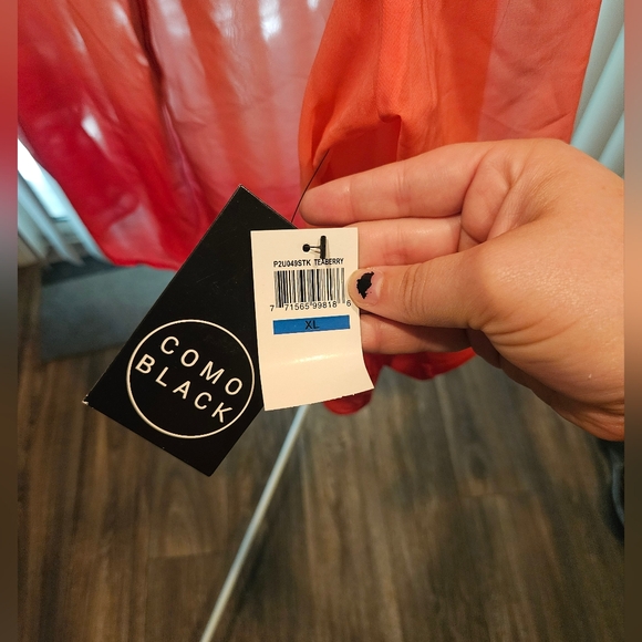 Como Black Sheer Ombre Blouse NWT - Picture 4 of 6